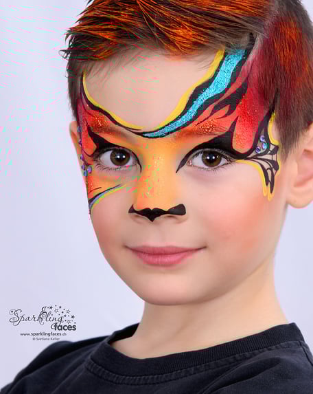 Kinderschminken_Vorlagen; Schminkfarben_kaufen_Schweiz; Kinderschminken_Kurse; Svetlana_Keller; face_painting; Ballonmodellieren; Ballonmodellage; Airbrush_Tattoos; einfach; Tiger