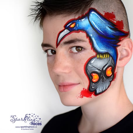 Kinderschminken_Vorlagen; Schminkfarben_kaufen_Schweiz; Kinderschminken_Kurse; einfach; Kürbis