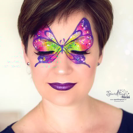 Kinderschminken_Vorlagen; Schminkfarben_kaufen_Schweiz; Kinderschminken_Kurse; einfach; Schmetterling