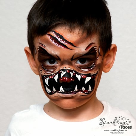 Kinderschminken_Vorlagen; Schminkfarben_kaufen_Schweiz; Kinderschminken_Kurse; einfach; Zombie