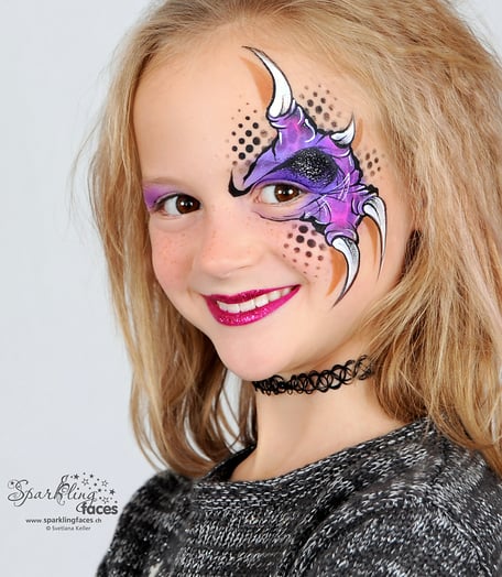 Kinderschminken_Vorlagen; Schminkfarben_kaufen_Schweiz; Kinderschminken_Kurse; Svetlana_Keller; face_painting; Ballonmodellieren; Ballonmodellage; Airbrush_Tattoos; einfach; Drache
