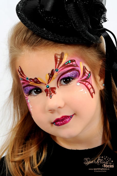 Kinderschminken_Vorlagen; Schminkfarben_kaufen_Schweiz; Kinderschminken_Kurse; einfach; Spinne
