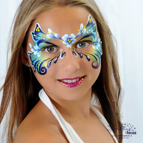 Kinderschminken_Vorlagen; Schminkfarben_kaufen_Schweiz; Kinderschminken_Kurse; einfach; Schmetterling