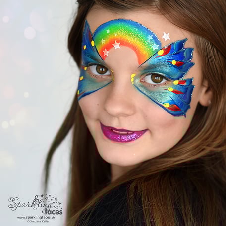 Kinderschminken_Vorlagen; Schminkfarben_kaufen_Schweiz; Kinderschminken_Kurse; einfach; Schmetterling