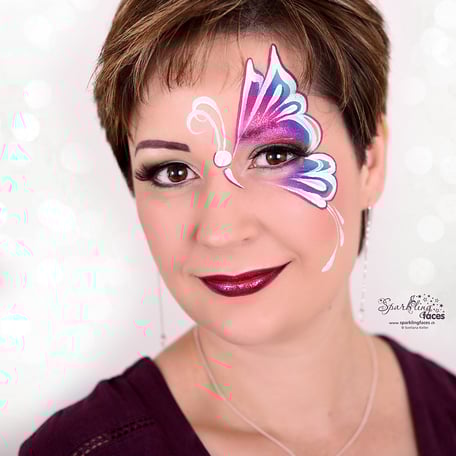 Kinderschminken_Vorlagen; Schminkfarben_kaufen_Schweiz; Kinderschminken_Kurse; einfach; Schmetterling