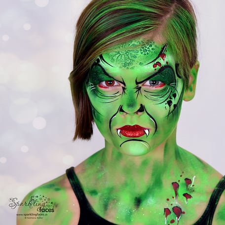 Kinderschminken_Vorlagen; Schminkfarben_kaufen_Schweiz; Kinderschminken_Kurse; einfach; Zombie