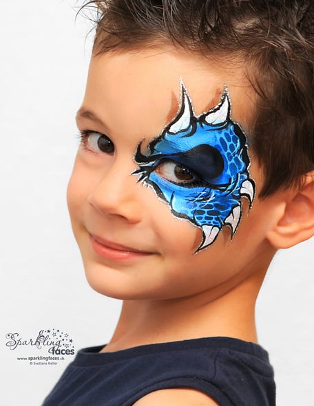 Kinderschminken_Vorlagen; Schminkfarben_kaufen_Schweiz; Kinderschminken_Kurse; Svetlana_Keller; face_painting; Ballonmodellieren; Ballonmodellage; Airbrush_Tattoos; einfach; Drache