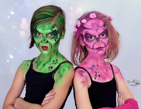 Kinderschminken_Vorlagen; Schminkfarben_kaufen_Schweiz; Kinderschminken_Kurse; einfach; Zombie