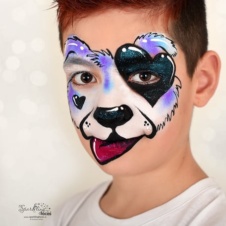 Kinderschminken_Vorlagen; Schminkfarben_kaufen_Schweiz; Kinderschminken_Kurse; Svetlana_Keller; Ballonmodellieren; Ballonmodellage; Airbrush_Tattoos; einfach; Hund