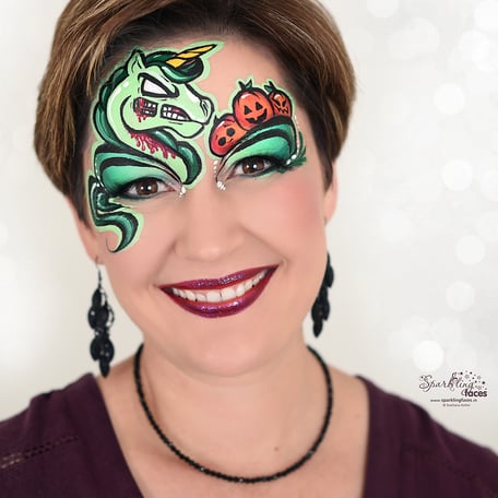 Kinderschminken_Vorlagen; Schminkfarben_kaufen_Schweiz; Kinderschminken_Kurse; einfach; Kürbis