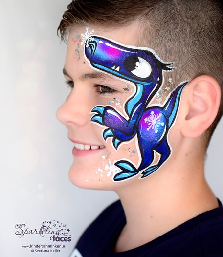 Kinderschminken_Vorlagen; Schminkfarben_kaufen_Schweiz; Kinderschminken_Kurse; Svetlana_Keller; face_painting; Ballonmodellieren; Ballonmodellage; Airbrush_Tattoos; einfach; Drache