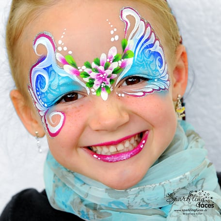 Kinderschminken_Vorlagen; Schminkfarben_kaufen_Schweiz; Kinderschminken_Kurse; einfach; Schmetterling