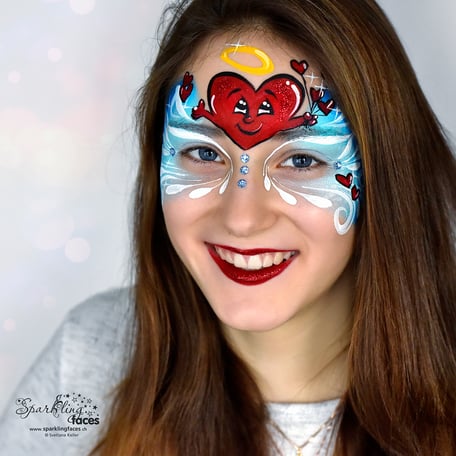 Kinderschminken_Vorlagen; Schminkfarben_kaufen_Schweiz; Kinderschminken_Kurse; Svetlana_Keller; Ballonmodellieren; Ballonmodellage; Airbrush_Tattoos; einfach; Herz