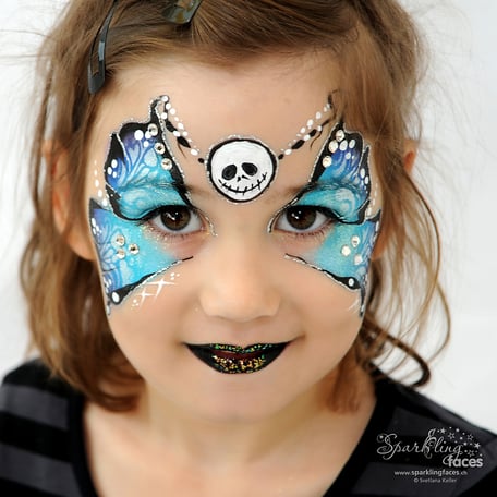 Kinderschminken_Vorlagen; Schminkfarben_kaufen_Schweiz; Kinderschminken_Kurse; einfach; Spinne