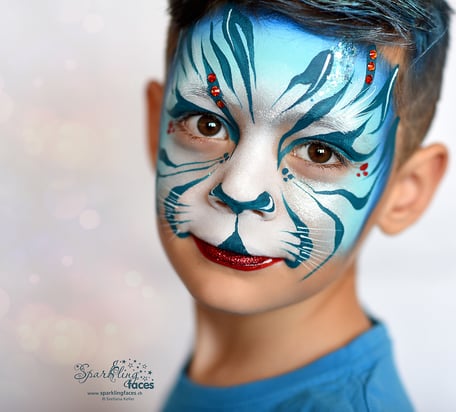 Kinderschminken_Vorlagen; Schminkfarben_kaufen_Schweiz; Kinderschminken_Kurse; Svetlana_Keller; face_painting; Ballonmodellieren; Ballonmodellage; Airbrush_Tattoos; einfach; Tiger