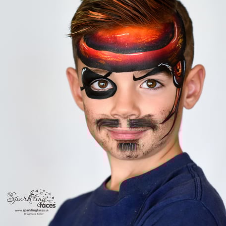 Kinderschminken_Vorlagen; Schminkfarben_kaufen_Schweiz; Kinderschminken_Kurse; einfach; Pirat