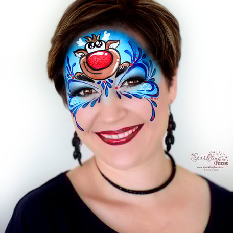 Kinderschminken_Vorlagen; Schminkfarben_kaufen_Schweiz; Kinderschminken_Kurse; einfach; Rentier