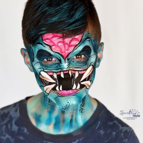 Kinderschminken_Vorlagen; Schminkfarben_kaufen_Schweiz; Kinderschminken_Kurse; einfach; Zombie