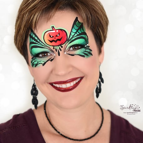 Kinderschminken_Vorlagen; Schminkfarben_kaufen_Schweiz; Kinderschminken_Kurse; einfach; Kürbis