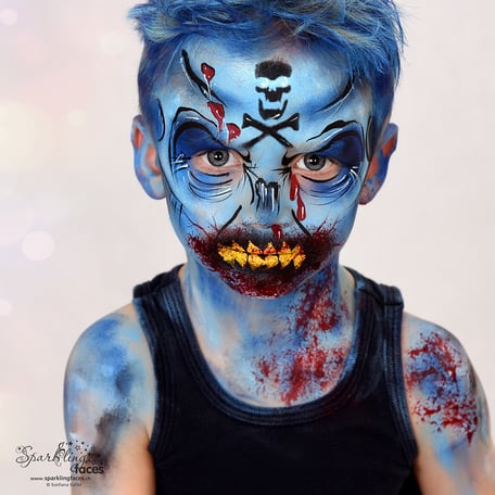 Kinderschminken_Vorlagen; Schminkfarben_kaufen_Schweiz; Kinderschminken_Kurse; einfach; Zombie