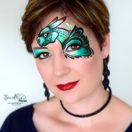 Kinderschminken_Vorlagen; Schminkfarben_kaufen_Schweiz; Kinderschminken_Kurse; Svetlana_Keller; face_painting; Ballonmodellieren; Ballonmodellage; Airbrush_Tattoos; einfach; Drache