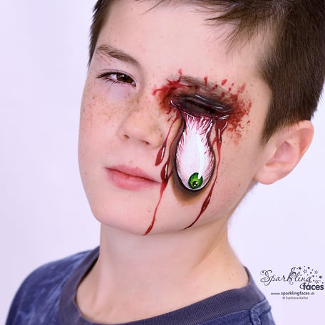 Kinderschminken_Vorlagen; Schminkfarben_kaufen_Schweiz; Kinderschminken_Kurse; einfach; Zombie