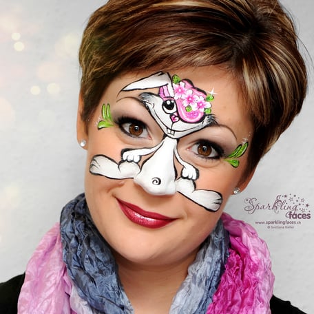 Kinderschminken_Vorlagen; Schminkfarben_kaufen_Schweiz; Kinderschminken_Kurse; Svetlana_Keller; Ballonmodellieren; Ballonmodellage; Airbrush_Tattoos; einfach; Hase