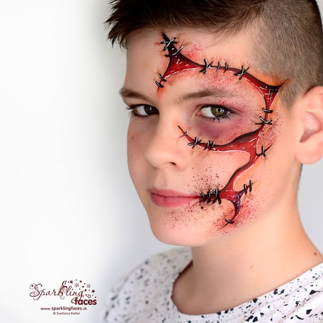 Kinderschminken_Vorlagen; Schminkfarben_kaufen_Schweiz; Kinderschminken_Kurse; einfach; Kürbis