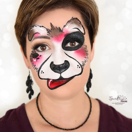 Kinderschminken_Vorlagen; Schminkfarben_kaufen_Schweiz; Kinderschminken_Kurse; Svetlana_Keller; Ballonmodellieren; Ballonmodellage; Airbrush_Tattoos; einfach; Hund