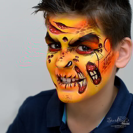 Kinderschminken_Vorlagen; Schminkfarben_kaufen_Schweiz; Kinderschminken_Kurse; einfach; Totenkopf