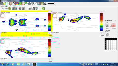身体にかかる圧を測定