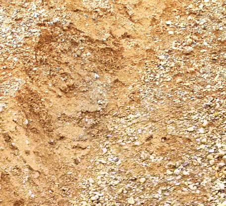 Rotschotter Körnung 0/32mm Unterbau für Beton- und Pflasterflächen  NICHT Frostbeständig