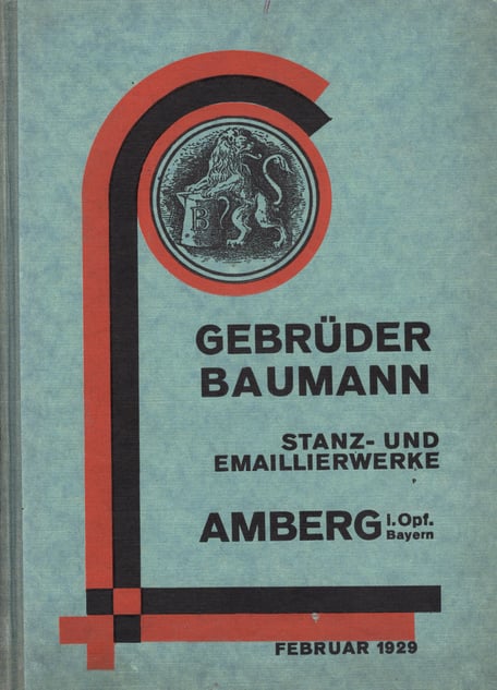 Katalog von 1929 mit farbigen Innenblatt für die Dekore