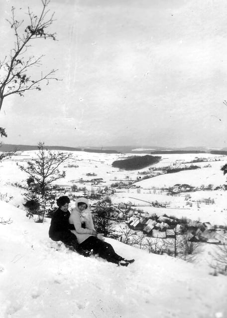 1913 Rodelbahn vom Pavillion nach Raigering