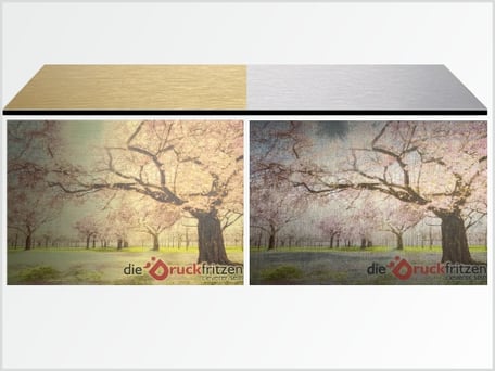 Butlerfinish Schilder Gold und Silber