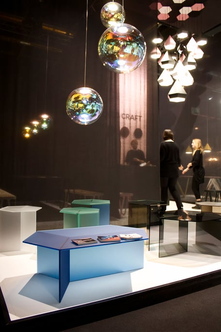 dieartigeBLOG - IMM Cologne 2017 | NEO/CRAFT - matte Glastische + Glasleuchte "IRIS"
