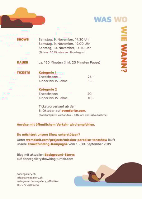 Mission Paradise Tanzshow Tanzschule Dance Gallery Effretikon Zürich Oberland Winterthur Schüleraufführung 