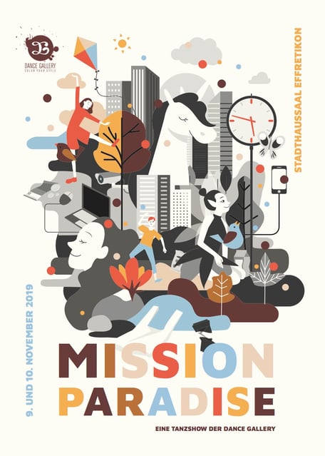 Mission Paradise Tanzshow Tanzschule Dance Gallery Effretikon Zürich Oberland Winterthur Schüleraufführung 