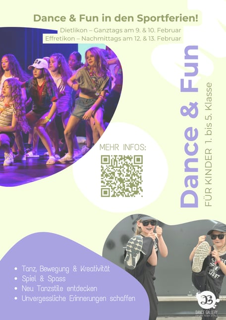 Ferienbetreuung Tanzkurs Kinder Dancecamp Sportferien Betreuung Hip Hop Kpop Commercial Dance 