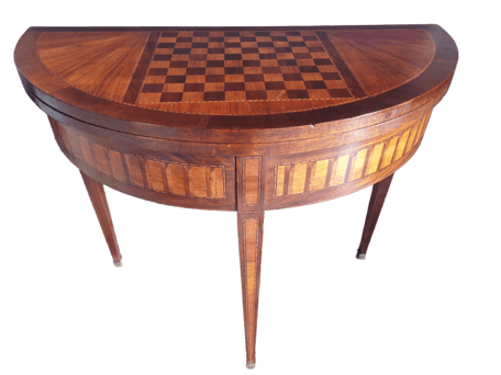 Tavolo da gioco mezzaluna Luigi XVI epoca XVIII secolo