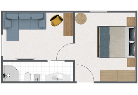 Junior Suite moderna con vano separato