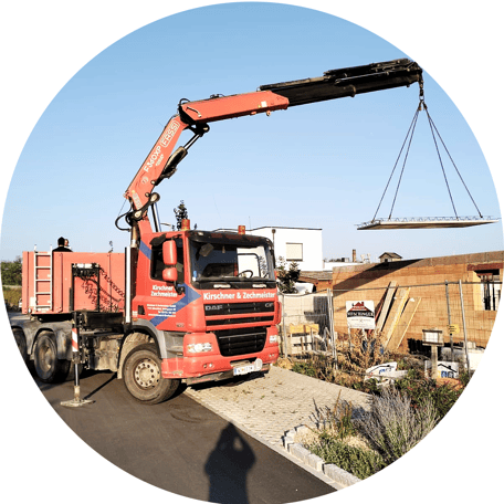 Kranarbeiten Kranzustellung Elementdecke Verhebung Big Bag  