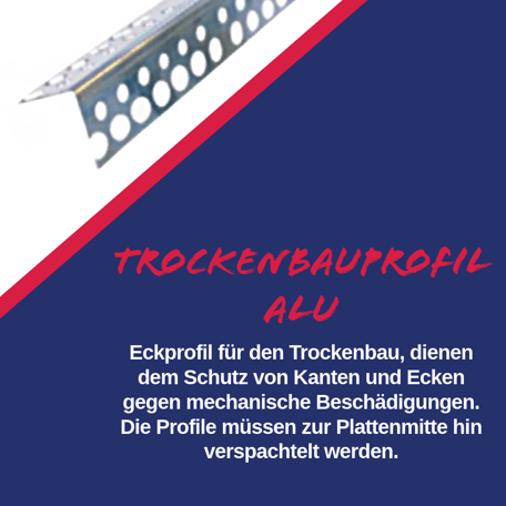 Trockenbauprofil Eckprofil für den Trockenbau Eckschutz Kantenschutz Rigips Innenausbau Mönchhof