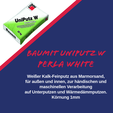 Baumit Uniputz weiß 25kg Kalk Feinputz Lagerware Baustoffe Kirschner & Zechmeister Mönchhof