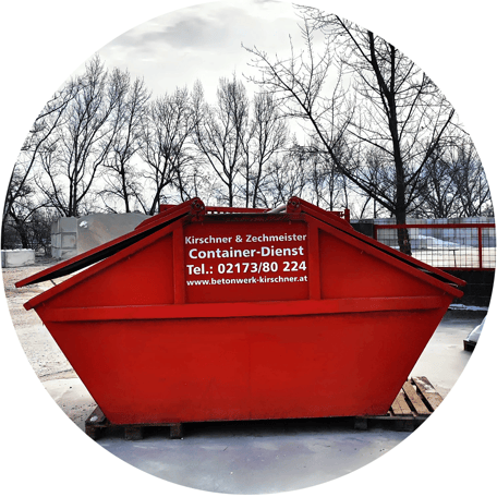 Containerdienst Mulden Entsorgung Bauschutt Deponie Mönchhof Neusiedl am See Beton Ziegel Fliesen Bauschutt Container 