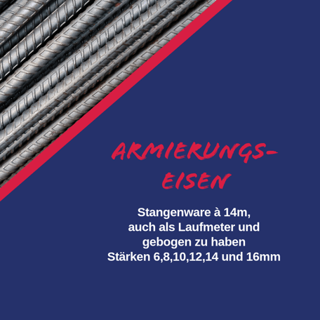 Armierungseisen Baustahl Eisen Beton Nahversorger Kirschner & Zechmeisterer Mönchhof