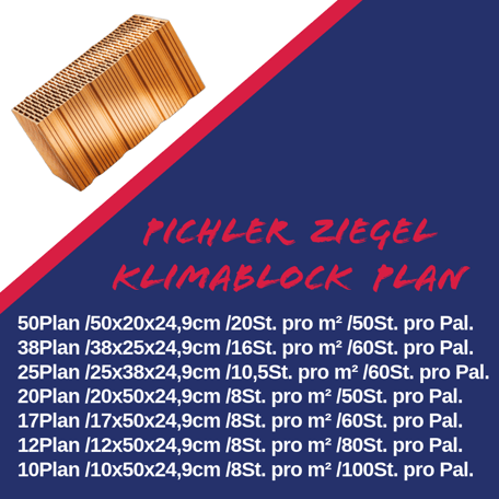 Pichler Ziegel Klimabloc Plan  Ziegelbau Mönchhof Neusiedl am See
