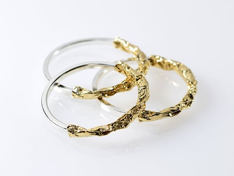 crumpledリング3本写真