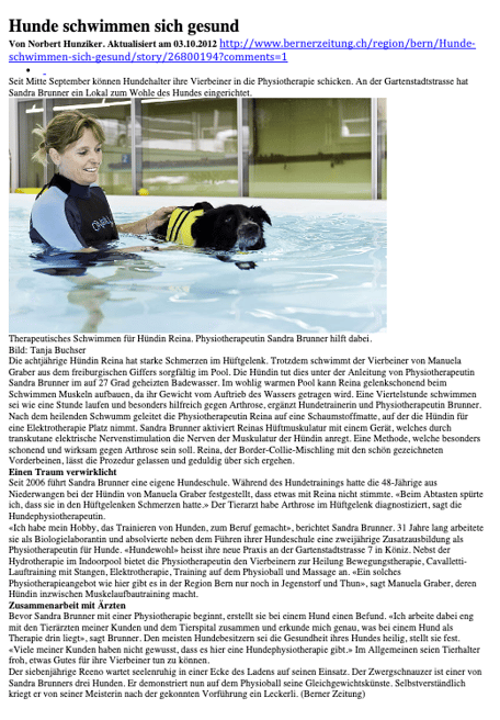 Hunde-Wohl - Pressebericht