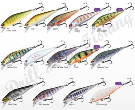 Stucki Fanatics Quarry 50mm & 60mm Fast Sinking Twitchbait Wobbler - Color-Chart